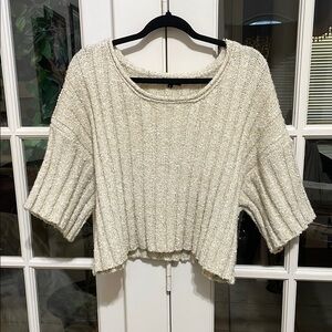 Papermoon Cozy Cream Knit Women's Top Size Small